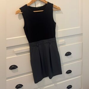 Theory Black and Gray “Lady Mini” Dress (mid to lower thigh length)